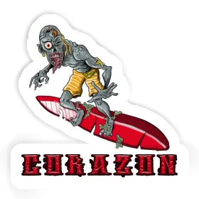 Sticker Surfer Corazon Image