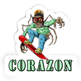 Sticker Corazon Snowboarder Image