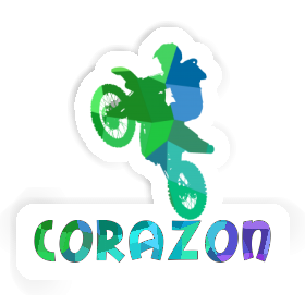 Autocollant Corazon Motocrossiste Image
