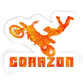 Corazon Autocollant Motocrossiste Image