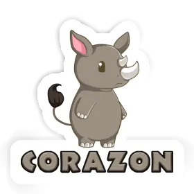 Autocollant Corazon Rhino Image