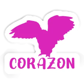 Autocollant Hibou Corazon Image