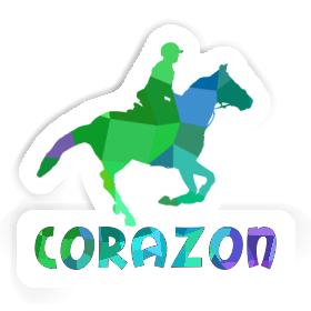 Sticker Corazon Horse Rider Image