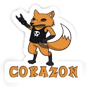 Renard Autocollant Corazon Image