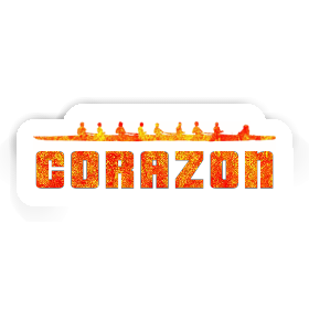 Autocollant Corazon Bateau à rames Image