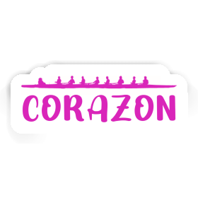 Corazon Autocollant Bateau à rames Image