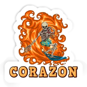 Aufkleber Corazon Surfer Image