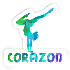 Autocollant Femme de yoga Corazon Image