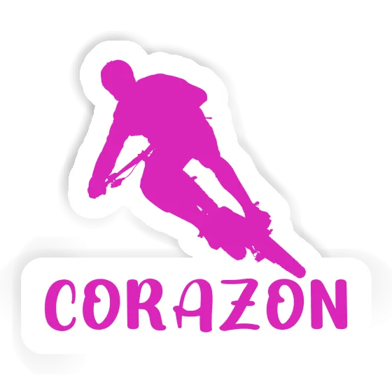 Corazon Autocollant Vététiste Laptop Image