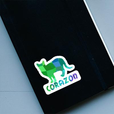 Sticker Cat Corazon Laptop Image