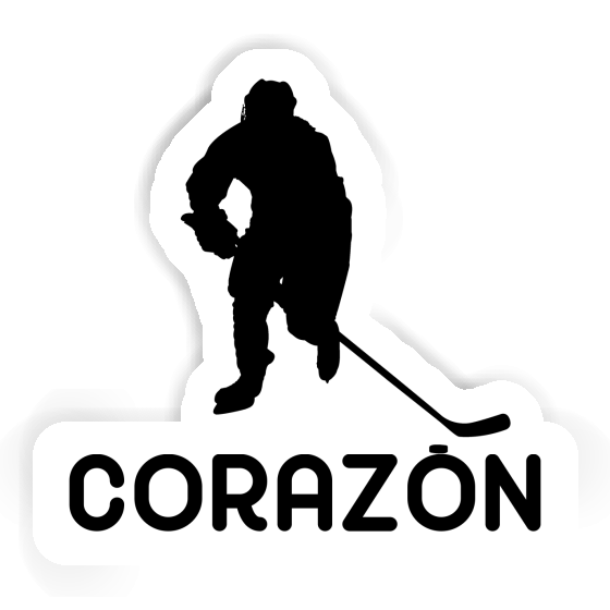 Autocollant Corazon Joueur de hockey Autocollant Corazon Joueur de hockey Image