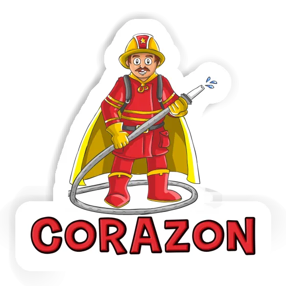 Sticker Firefighter Corazon Notebook Sticker Firefighter Corazon Gift package Image