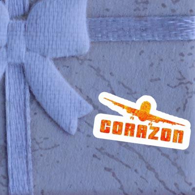 Corazon Sticker Airplane Image