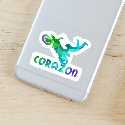 Corazon Autocollant Motocrossiste Notebook Corazon Autocollant Motocrossiste Notebook Image