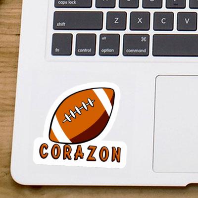 Corazon Autocollant Ballon de rugby Notebook Corazon Autocollant Ballon de rugby Gift package Image