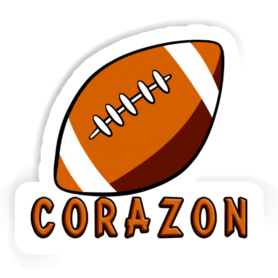 Corazon Autocollant Ballon de rugby Notebook Corazon Autocollant Ballon de rugby Notebook Image