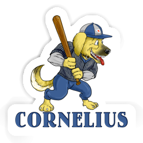 Aufkleber Baseball-Hund Cornelius Image