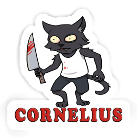 Aufkleber Psycho-Katze Cornelius Image