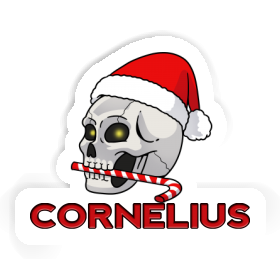 Weihnachtstotenkopf Aufkleber Cornelius Image