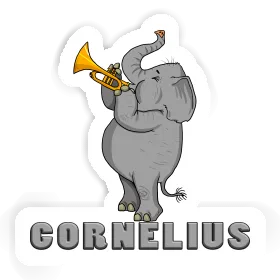 Aufkleber Cornelius Trompeten-Elefant Image