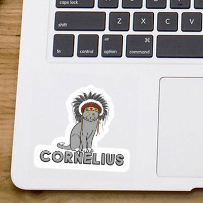 Aufkleber Indianer-Katze Cornelius Notebook Aufkleber Indianer-Katze Cornelius Notebook Image