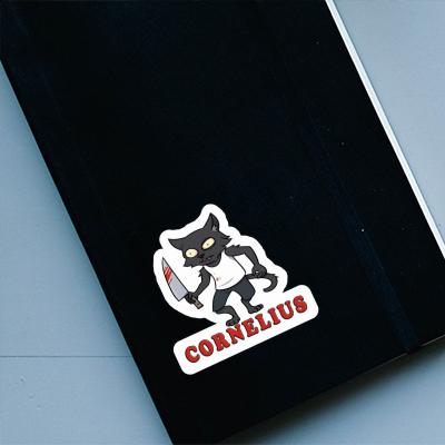 Aufkleber Psycho-Katze Cornelius Notebook Aufkleber Psycho-Katze Cornelius Gift package Image