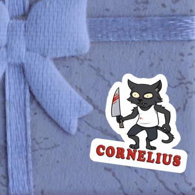Aufkleber Psycho-Katze Cornelius Notebook Aufkleber Psycho-Katze Cornelius Notebook Image