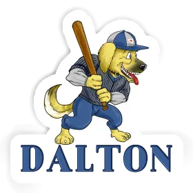 Sticker Dalton Baseball Dog Image