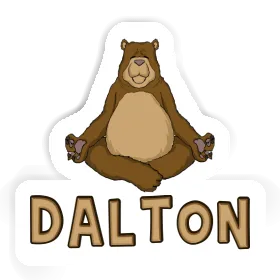 Yoga Bear Sticker Dalton Image
