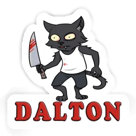 Dalton Sticker Psycho Cat Image