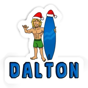 Surfeur de Noël Autocollant Dalton Image