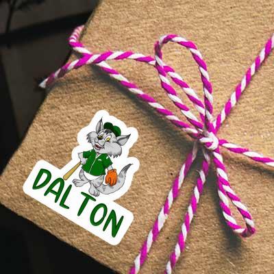 Sticker Baseball Cat Dalton Laptop Image