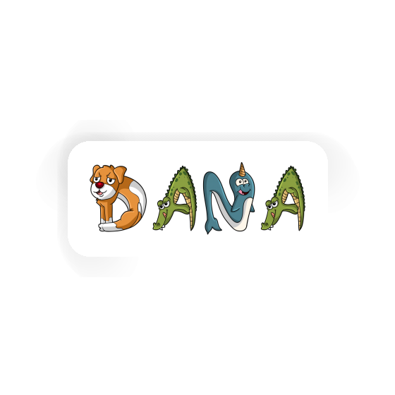 Sticker Dana Animal Font Laptop Image