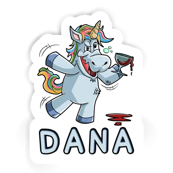 Sticker Dana Wine Unicorn Notebook Image