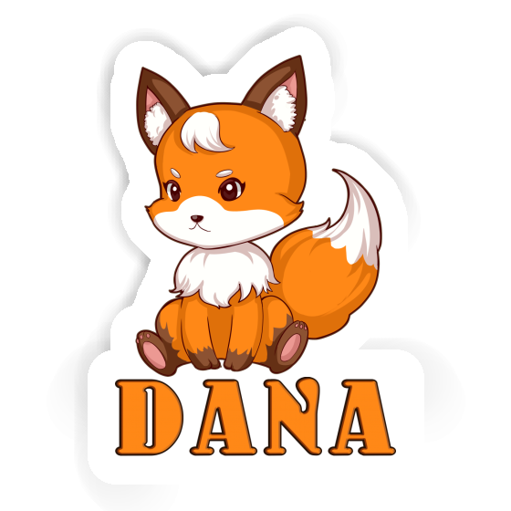 Dana Sticker Sitting Fox Laptop Image