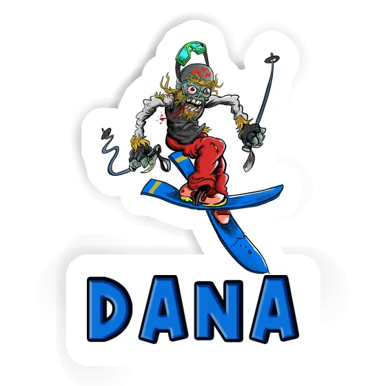 Freeride Skier Sticker Dana Image