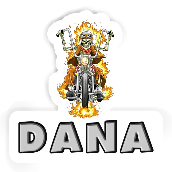 Sticker Dana Motorbike Rider Notebook Image