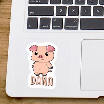 Aufkleber Schweinchen Dana Notebook Image