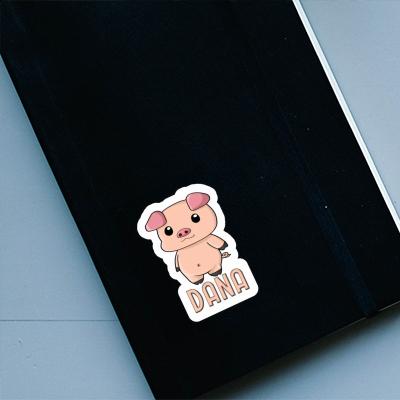Aufkleber Schweinchen Dana Laptop Image