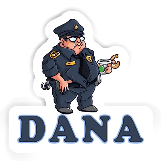 Polizist Aufkleber Dana Notebook Image