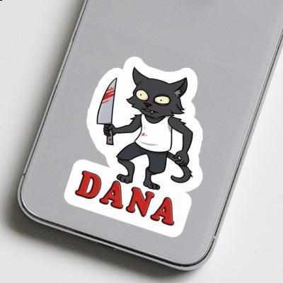 Sticker Psycho Cat Dana Laptop Image