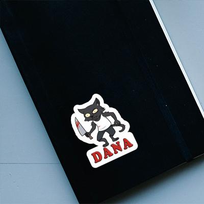 Sticker Psycho Cat Dana Notebook Image