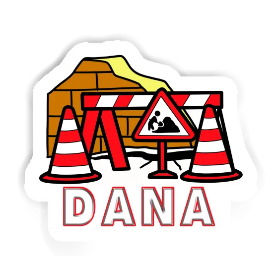 Sticker Dana Road Construction Image