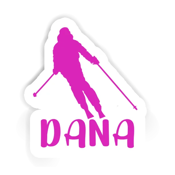 Skifahrerin Aufkleber Dana Laptop Image