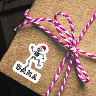 Sticker Christmas Skeleton Dana Gift package Image