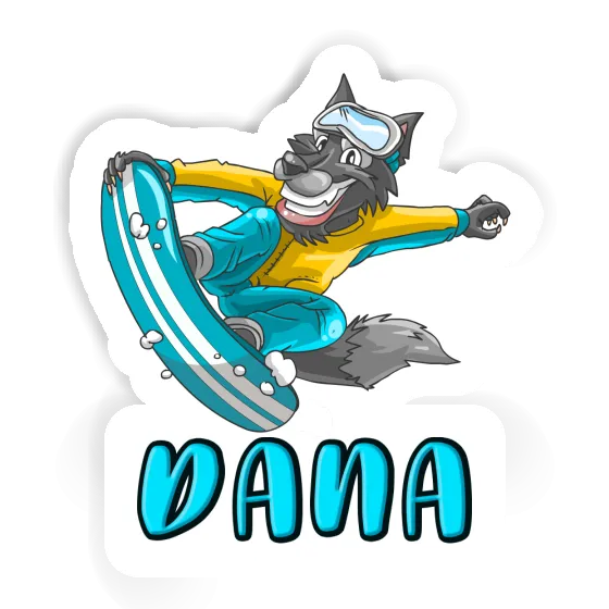 Sticker Snowboarder Dana Notebook Image