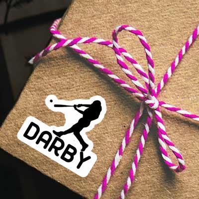 Sticker Baseball Player Darby Laptop Image