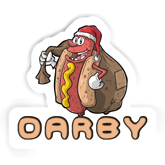 Sticker Christmas Hot Dog Darby Sticker Christmas Hot Dog Darby Image