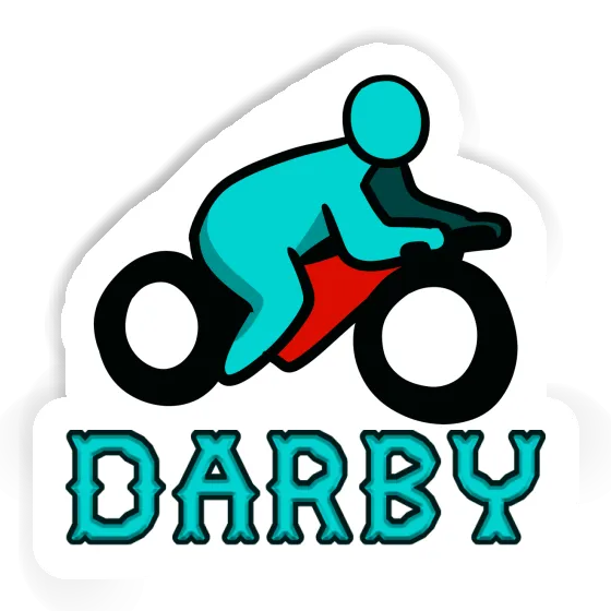 Motorbike Driver Sticker Darby Laptop Motorbike Driver Sticker Darby Laptop Image