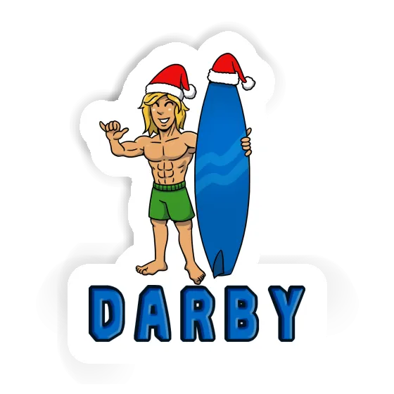 Autocollant Darby Surfeur de Noël Notebook Autocollant Darby Surfeur de Noël Gift package Image